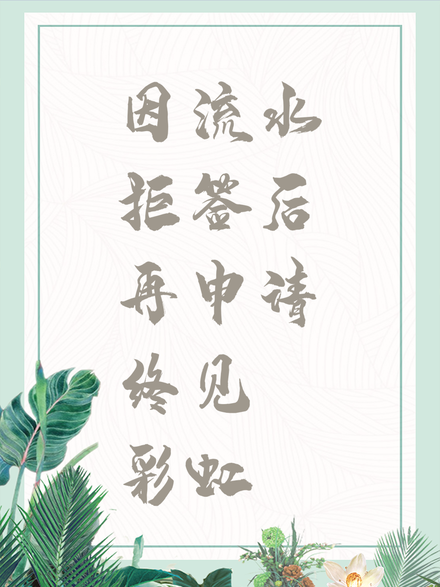 因流水拒签后再申请终见彩虹
