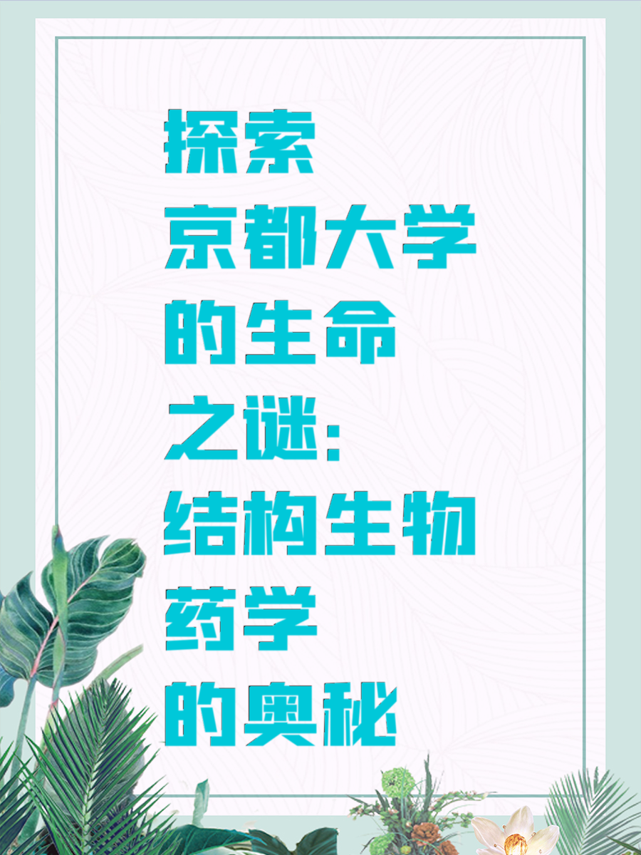 探索京都大学的生命之谜：结构生物药学的奥秘
