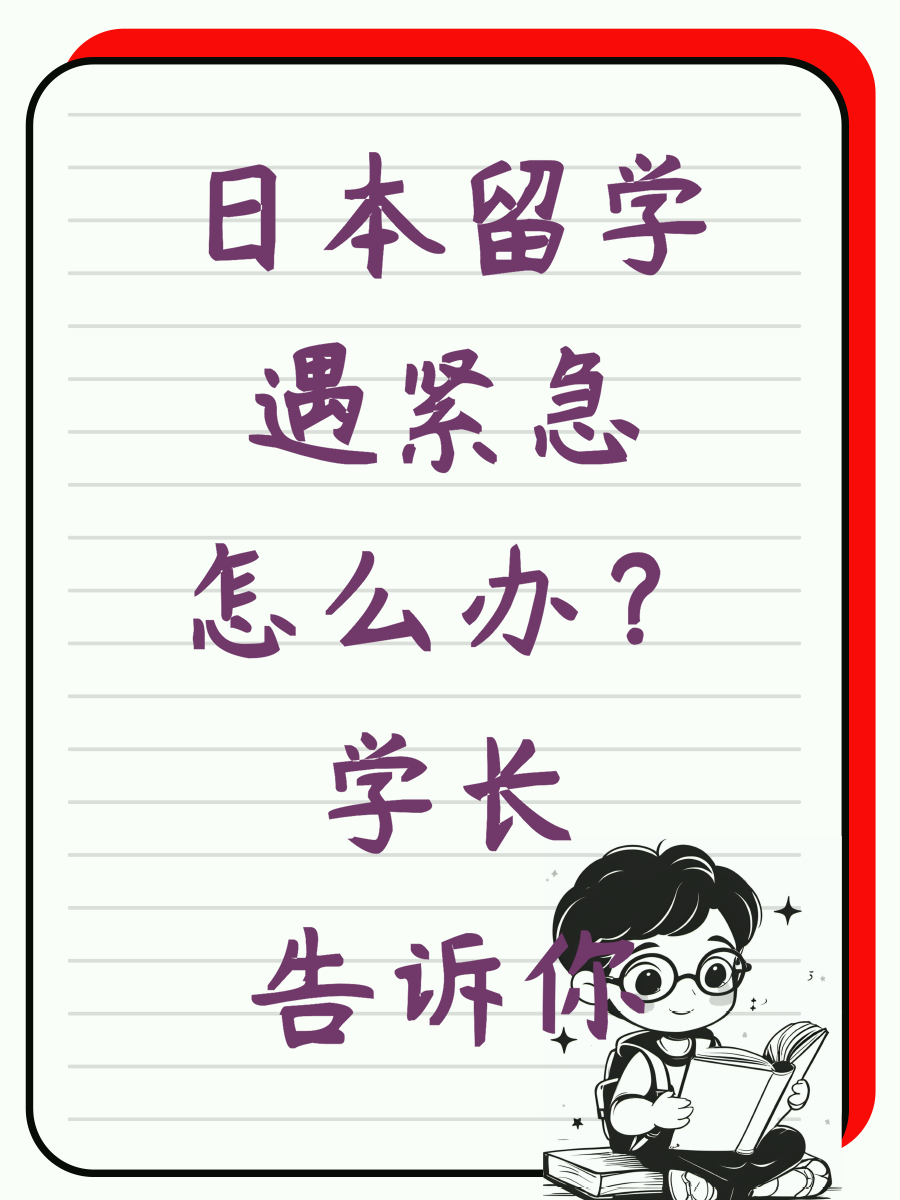 日本留学遇紧急怎么办？学长告诉你