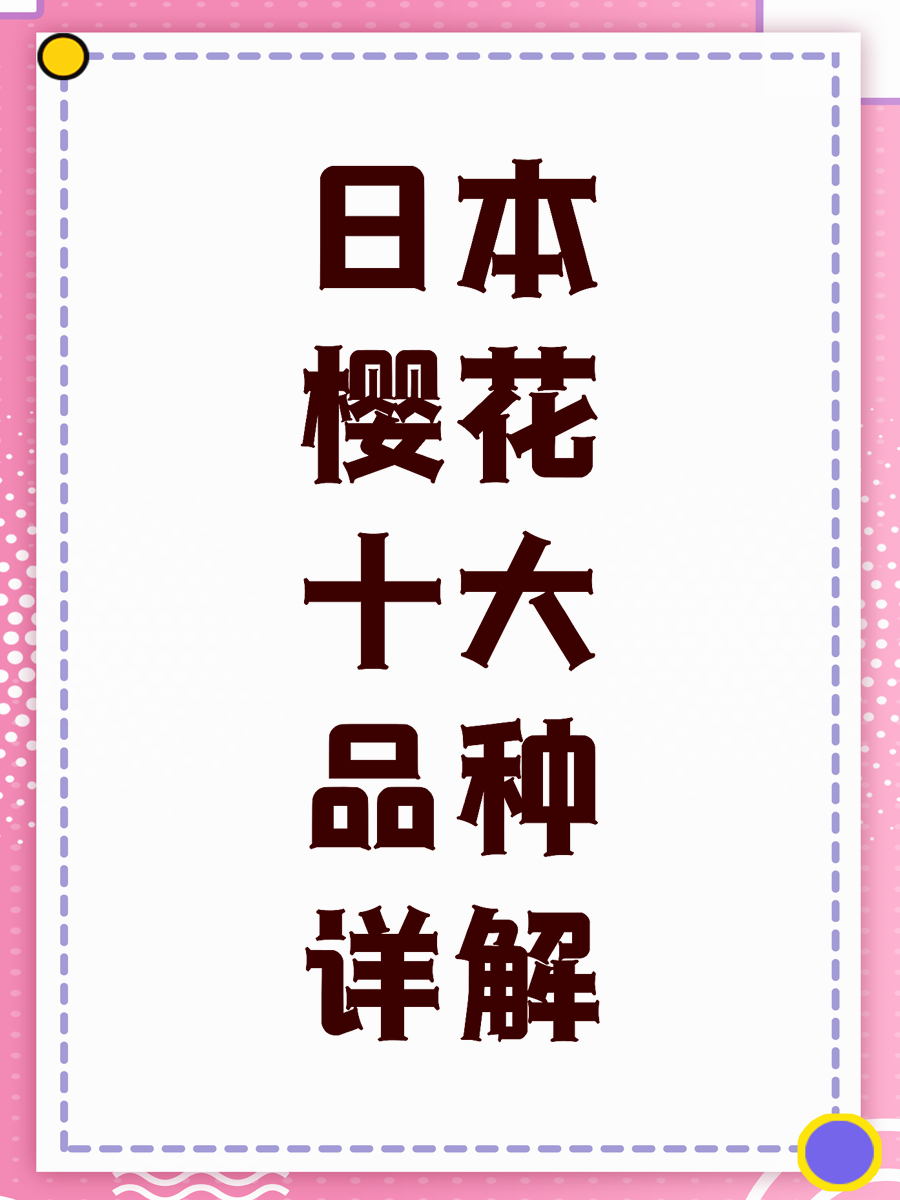 日本樱花十大品种详解
