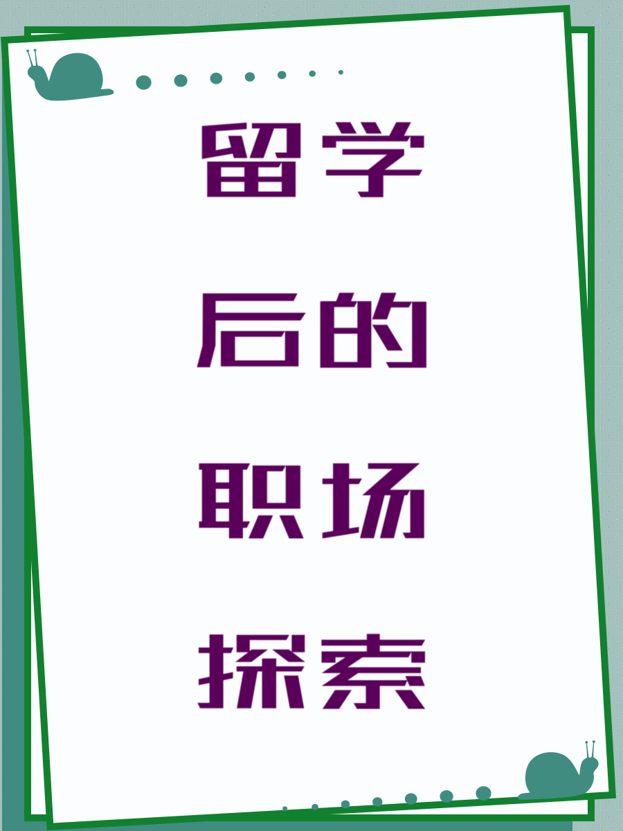 留学后的职场探索