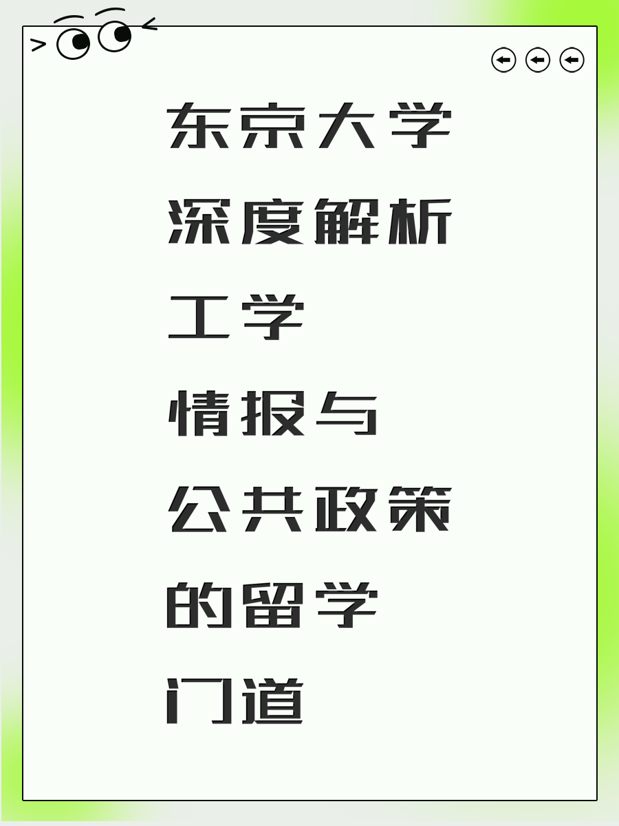 东京大学深度解析工学情报与公共政策的留学门道